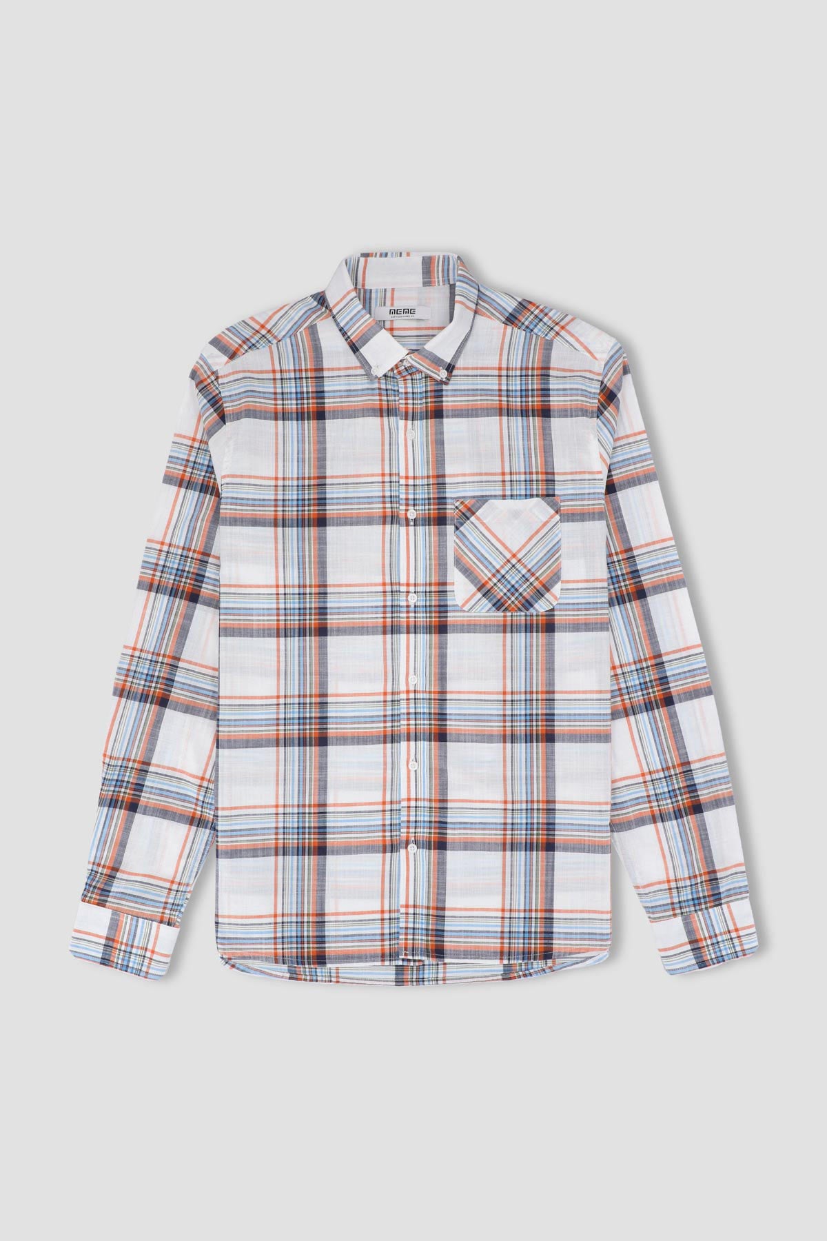 Men Checkered Button Down Shirt 