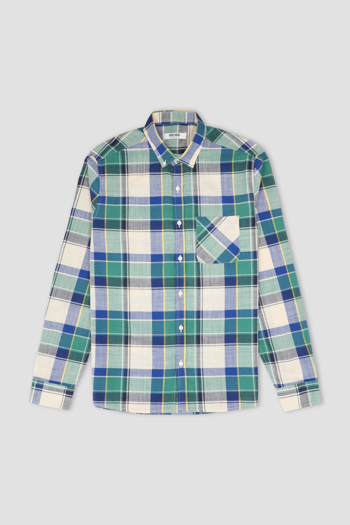 Men Checkered Button Down Shirt 