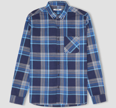 Men Checkered Button Down Shirt 