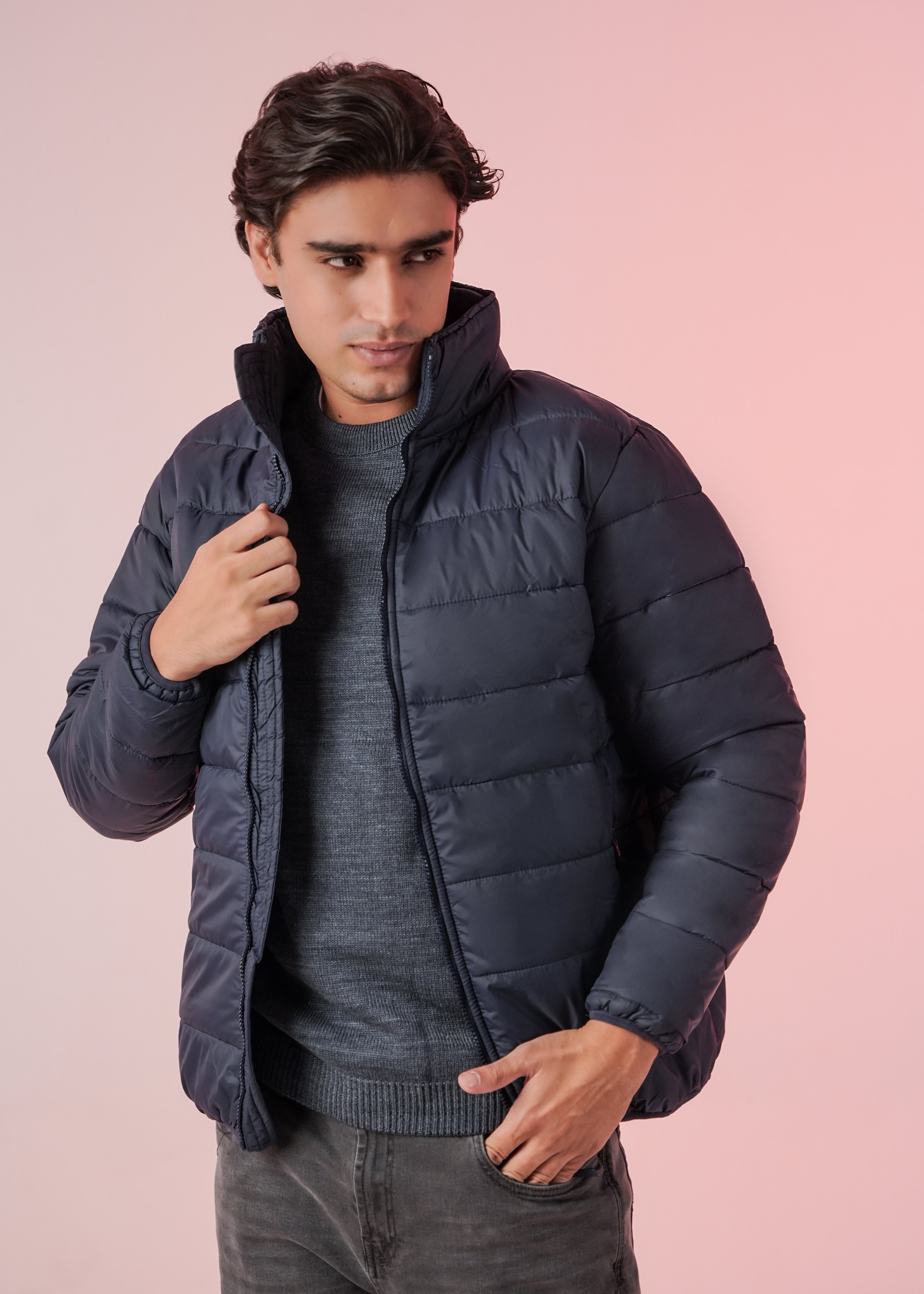 Puffer Jacket for Men - Navy 