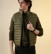 Puffer Jacket For Men - Khaki 