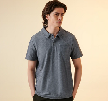 Casual Polo T-Shirt For Men - Blue