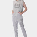 Sleeveless Hoodie For Men - Heather Grey   