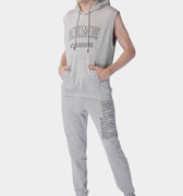 Sleeveless Hoodie For Men - Heather Grey   