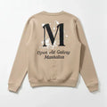 Minimal Logo Crewneck Sweatshirt for Women - Beige - MEME