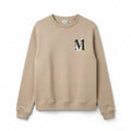 Minimal Logo Crewneck Sweatshirt for Women - Beige - MEME