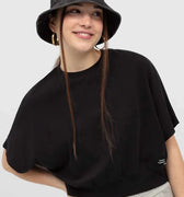 Solid T-Shirt For Women - Black - MEME
