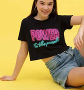 Printed T-Shirt For Women - Black - MEME