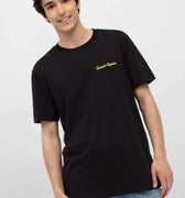 Printed T-Shirt For Men - Black - MEME