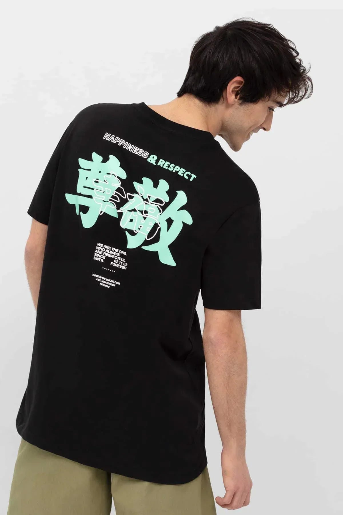 Printed T-Shirt For Men - Black - MEME
