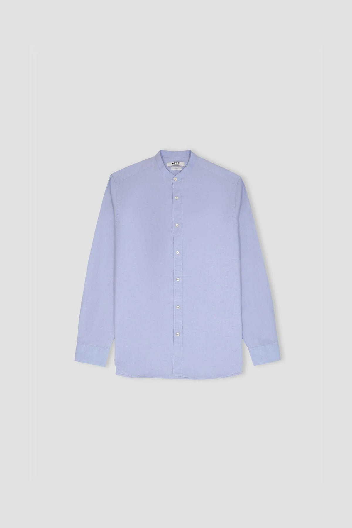 Mandarin Collar Shirt For Men - Light Blue