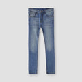 Medium Wash Denim Jeans For Girl - Mid Blue Front Side