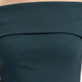 Off-Shoulder Ribbed Top for Women - Blue wing teal - MEME