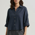 Oversized Shirt for Women - Blue Wing Teal - MEME