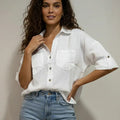 Oversized Shirt for Women - White - MEME