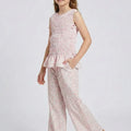 Peplum Co-Ord Set for Girls - Pink - MEME