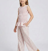 Peplum Co-Ord Set for Girls - Pink - MEME