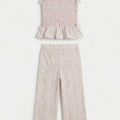 Peplum Co-Ord Set for Girls - Pink - MEME