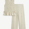 Peplum Co-Ord Set for Girls - Yellow - MEME