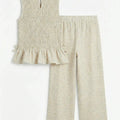 Peplum Co-Ord Set for Girls - Yellow - MEME