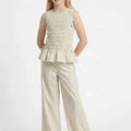 Peplum Co-Ord Set for Girls - Yellow - MEME