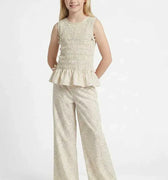 Peplum Co-Ord Set for Girls - Yellow - MEME
