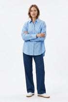 POCKET BUTTON DOWN SHIRT FOR WOMEN