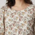 Floral Print Top For Women - Brown - MEME