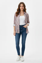  PRINTED BUTTON DOWN SHIRT FOR WOMEN   MEME