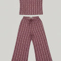 Printed Co-Ord Set for Women - Maroon - MEME