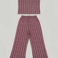 Printed Co-Ord Set for Women - Maroon - MEME