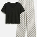  PRINTED PJ SET FOR WOMEN   MEME
