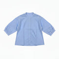 Puff Sleeve Button-Down Top for Girls - Light Blue - MEME