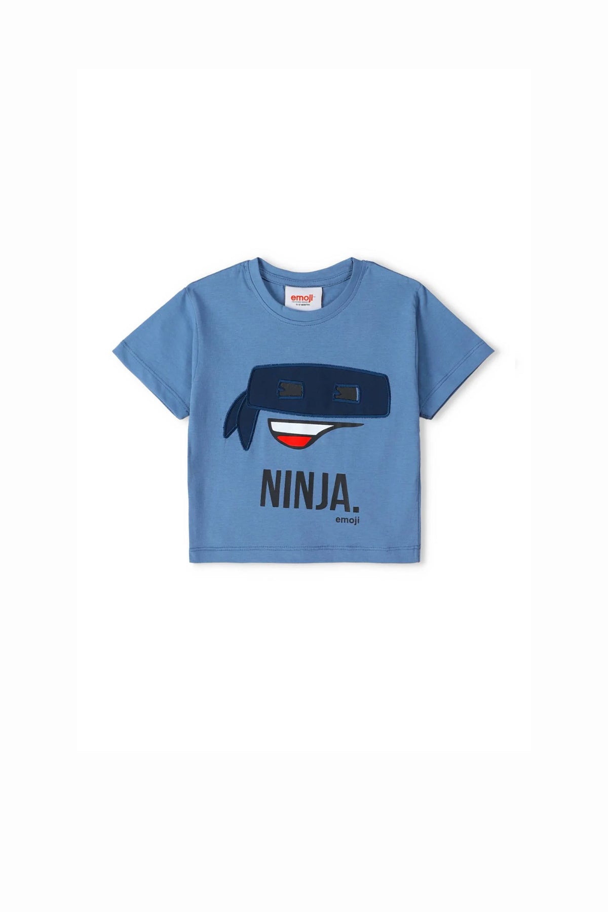 Patch Work Graphic T-Shirt For Baby Boy - Blue