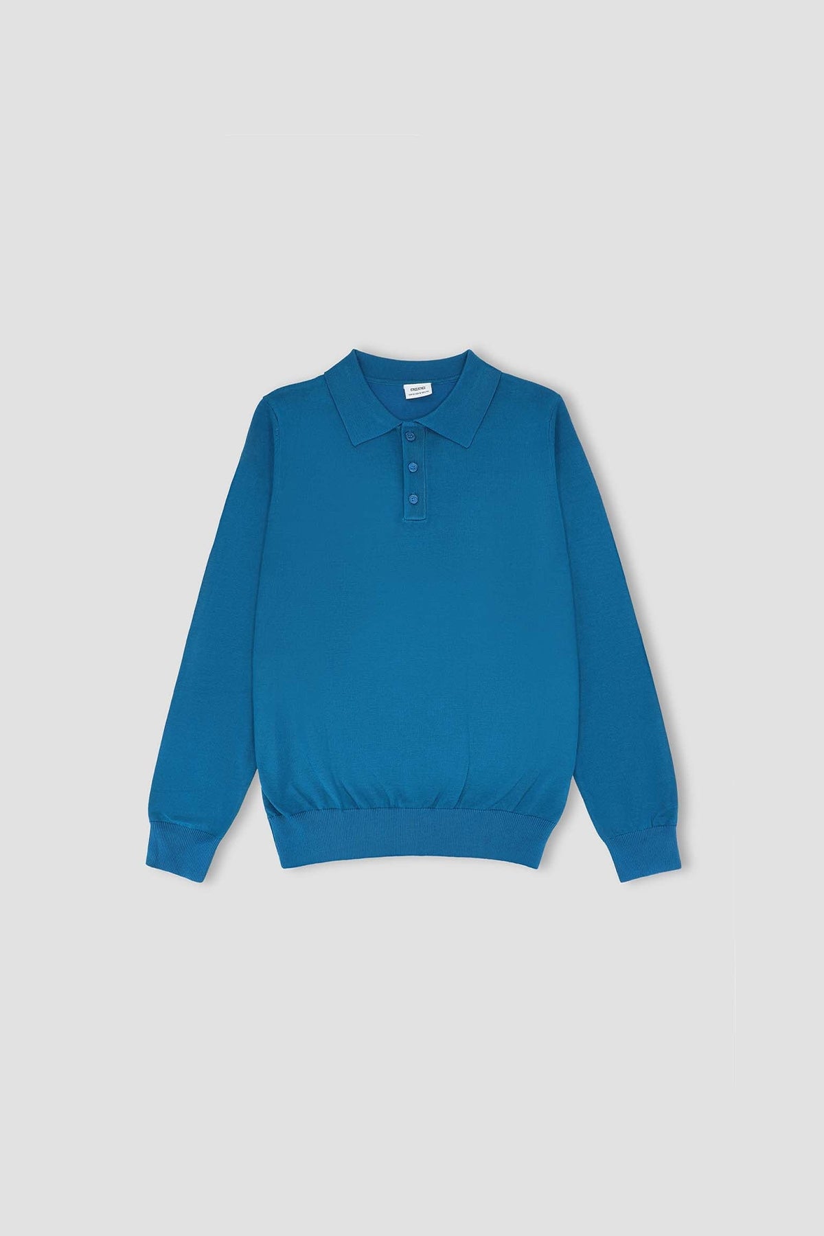 Polo Neck Sweater For Men - Deep Ocean