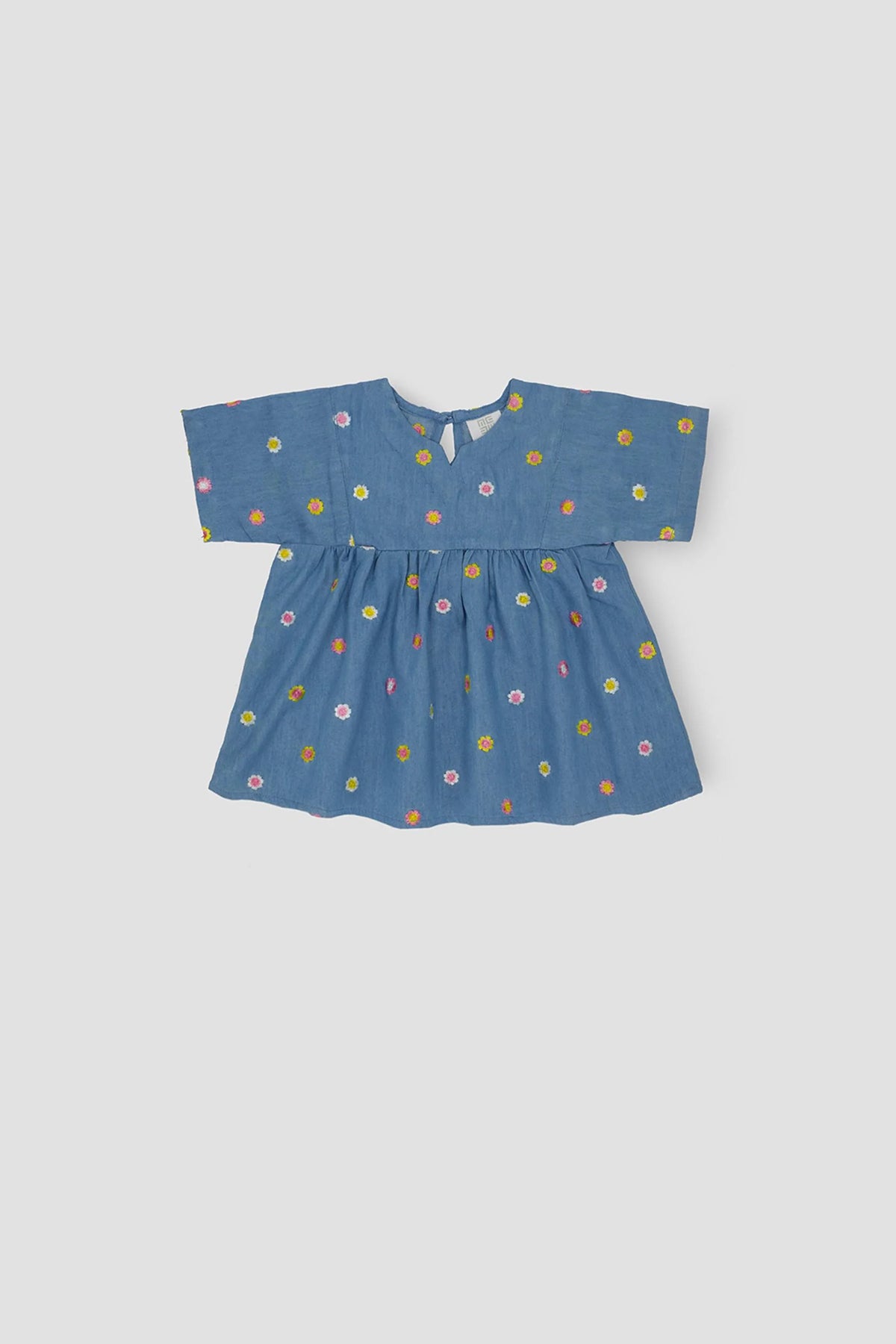 Printed Blouse For Baby Girl - Blue