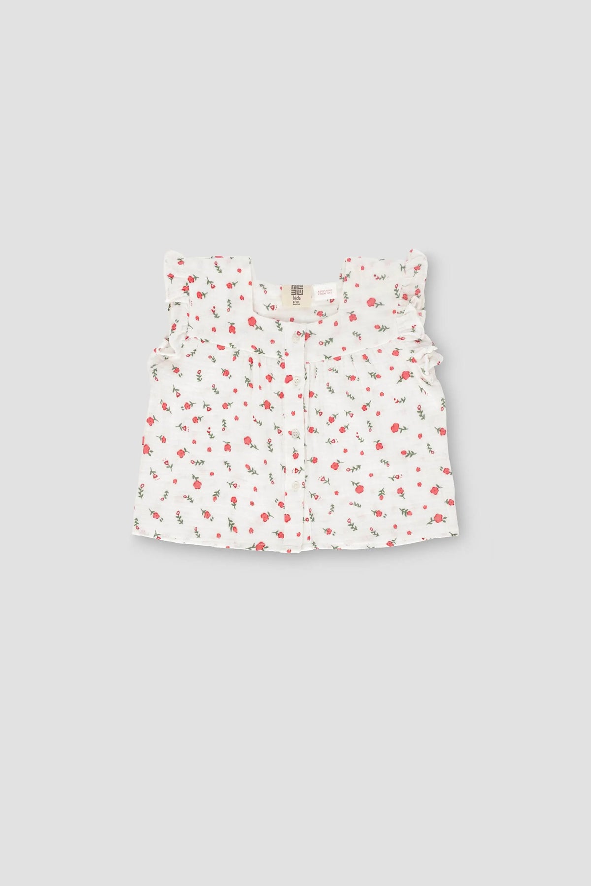 Printed Blouse For Baby Girl - White