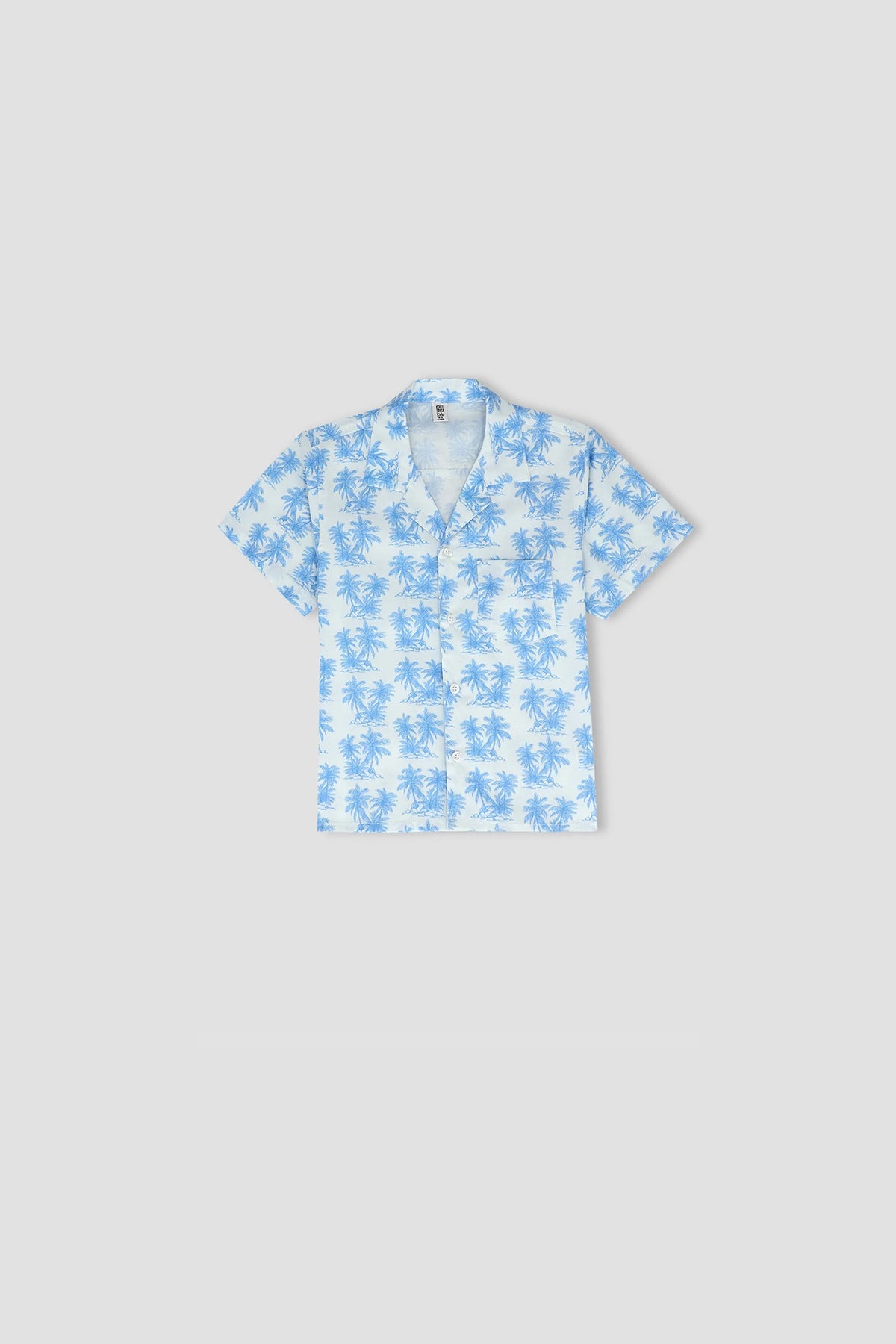 Printed Button Down Shirt For Baby Boy - Blue