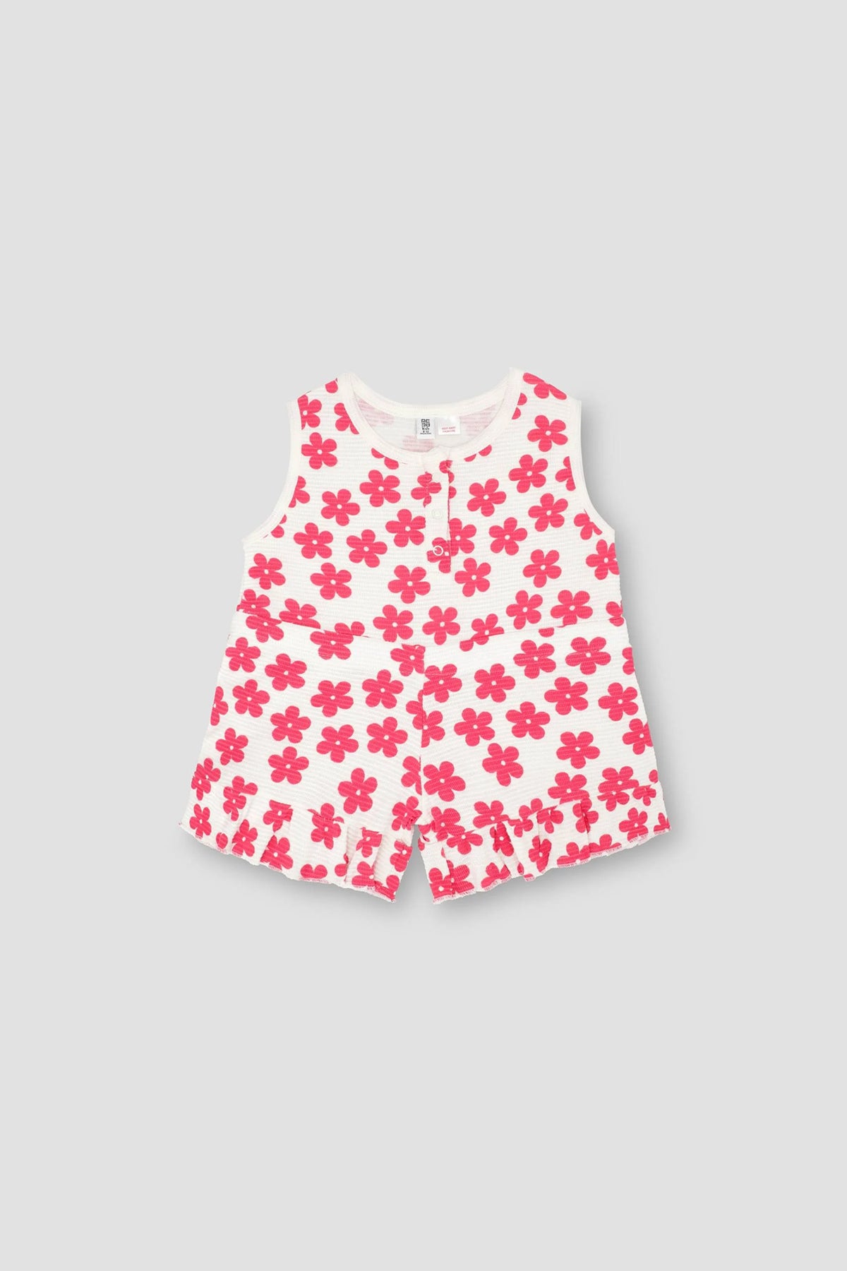 Printed Dress For Baby Girl - Marshmallow