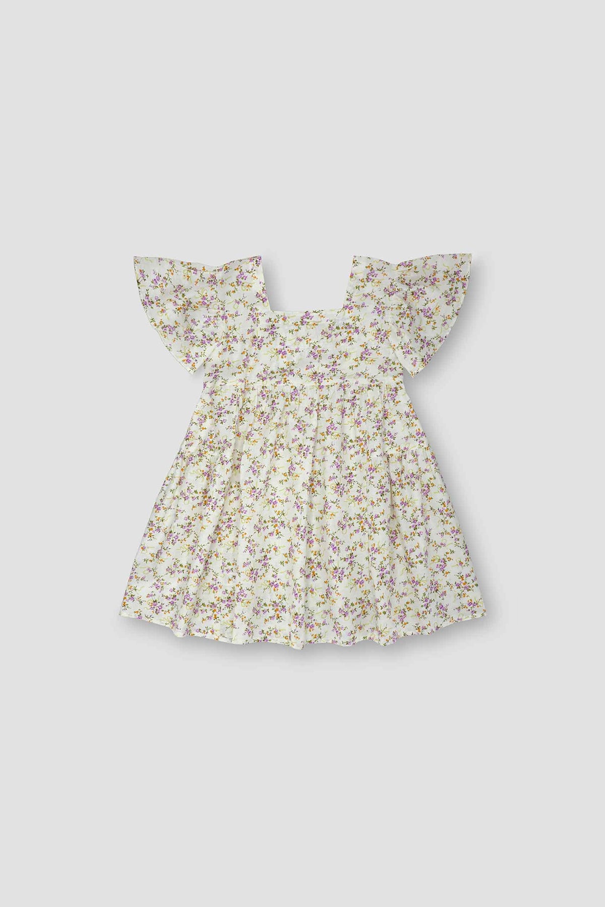 Printed Dress For Girl - White