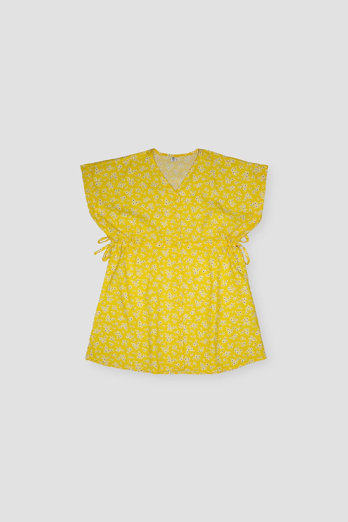 Printed Dress For Girl - Yellow