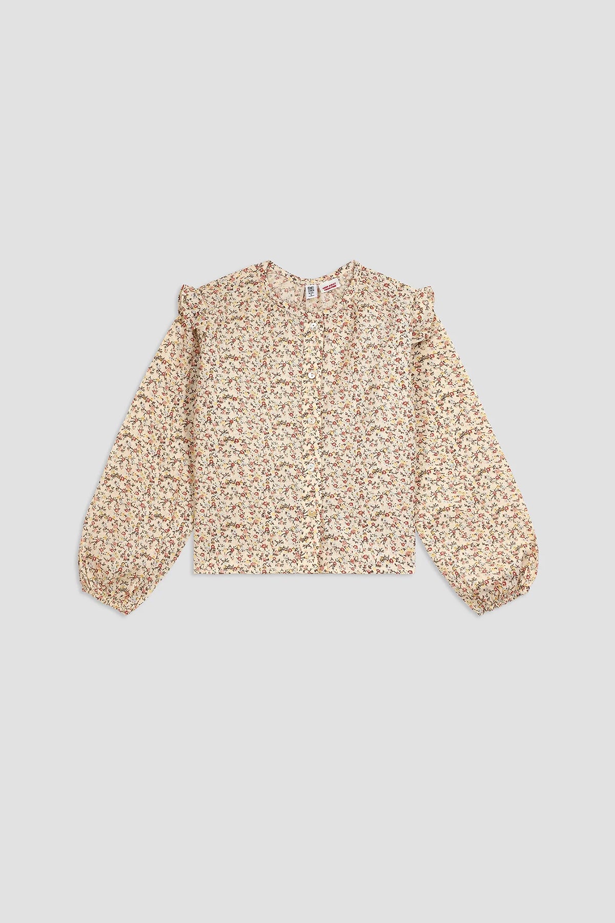 Printed Shirt For Girl - ECRU