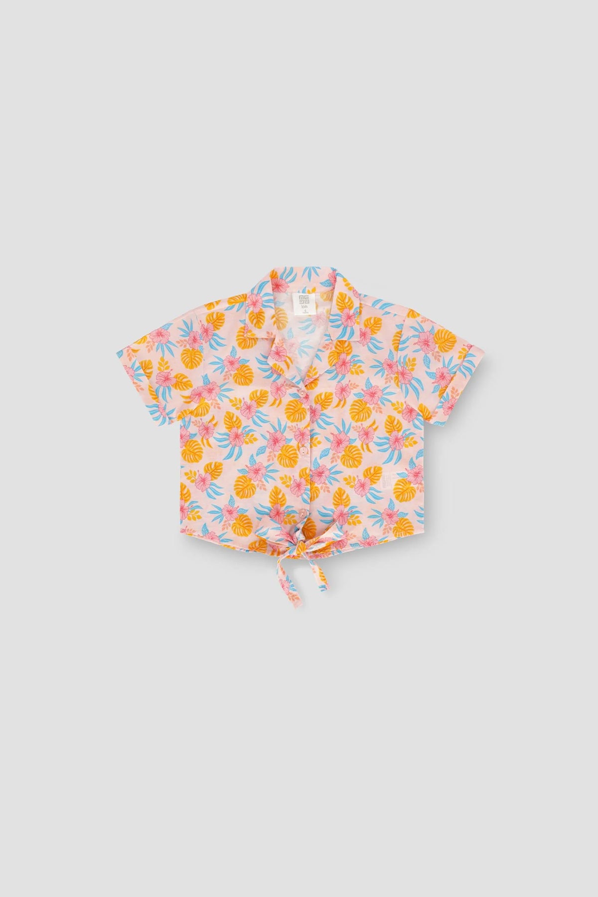 Printed Shirt For Girl - Peach