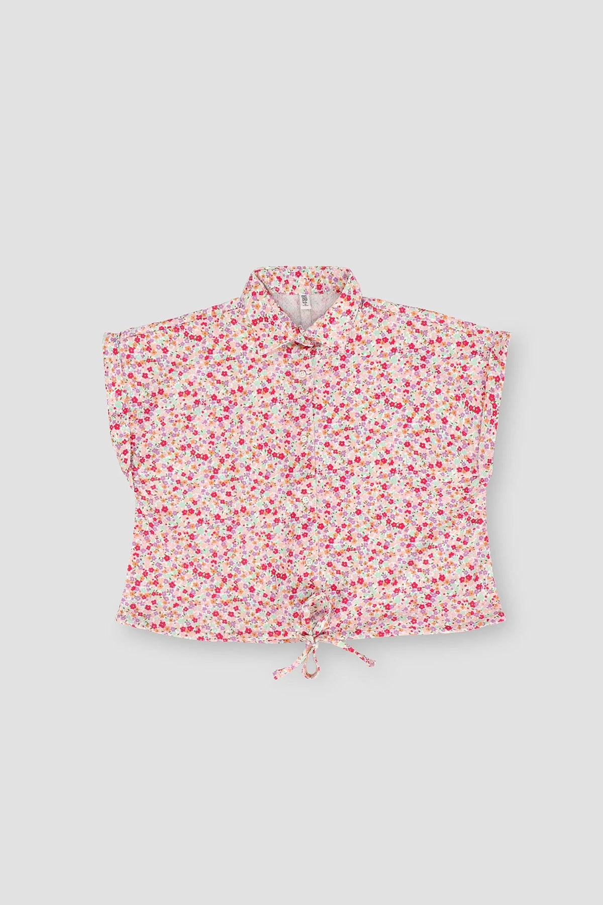 Printed Shirt For Girl - Red