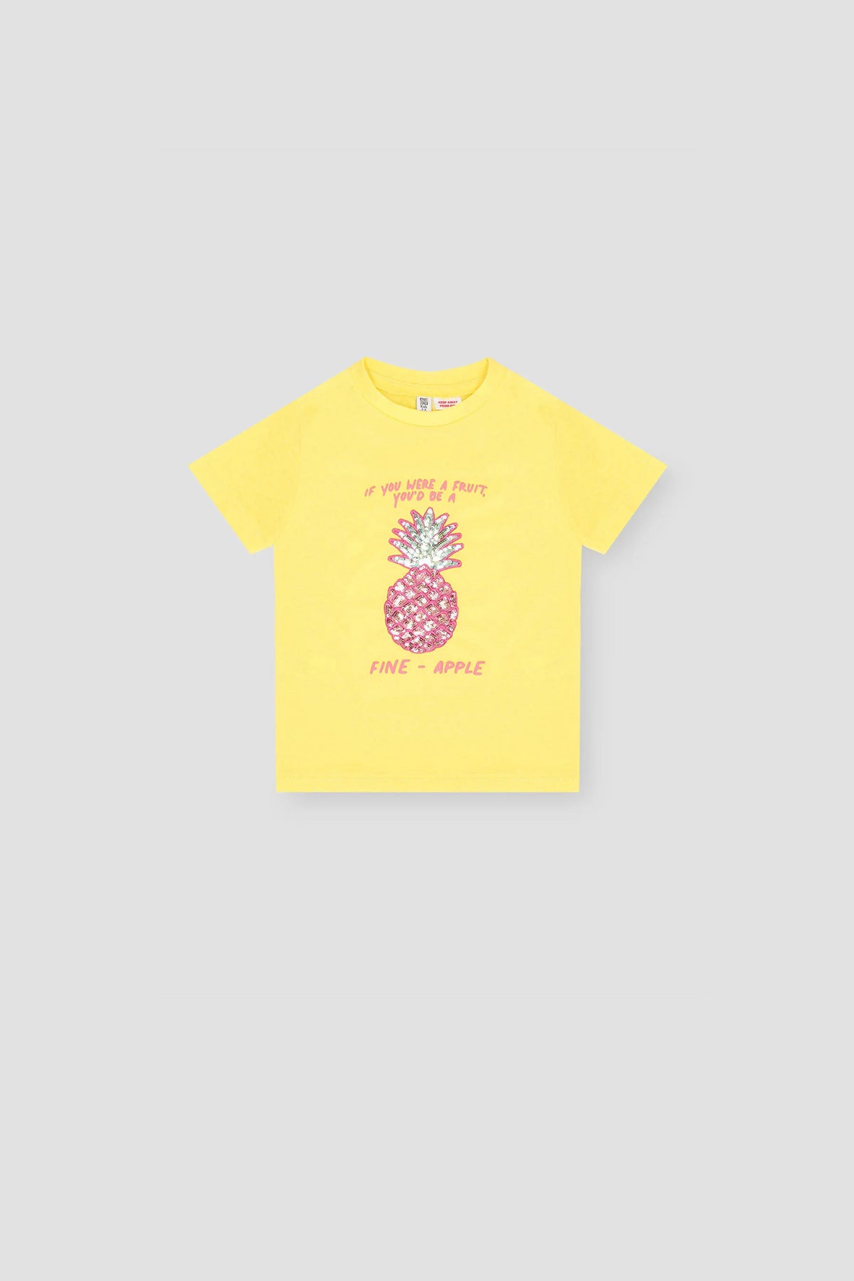 Printed T-Shirt For Baby Girl - Lime