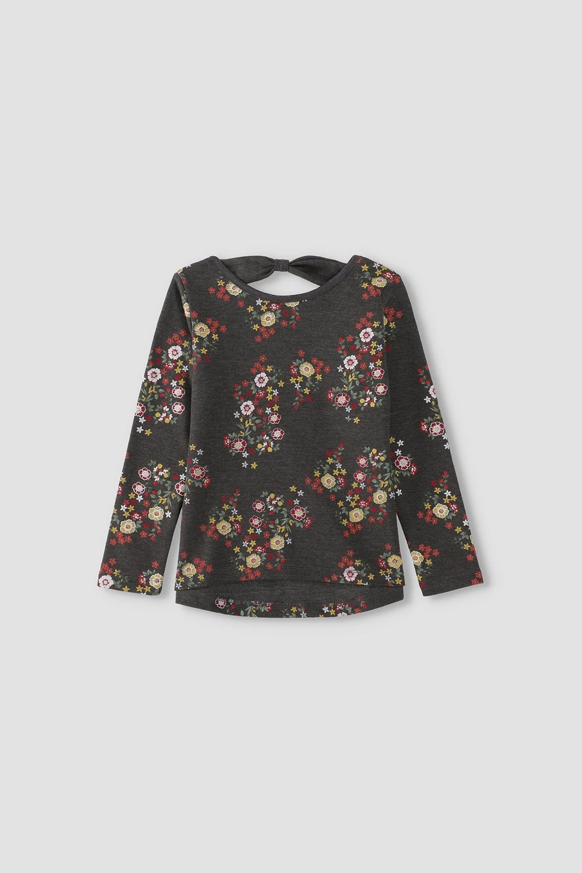 Printed T-Shirt For Girl - Anthra Melange