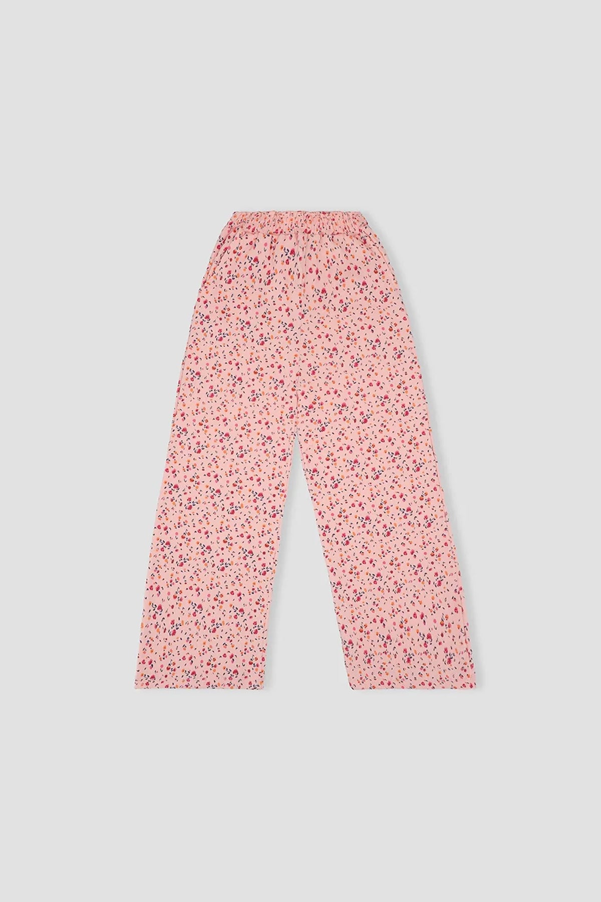 Printed Wide Leg Trouser For Girl - Sea Pink