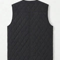 Quilted Utility Vest For Men - Black - MEME