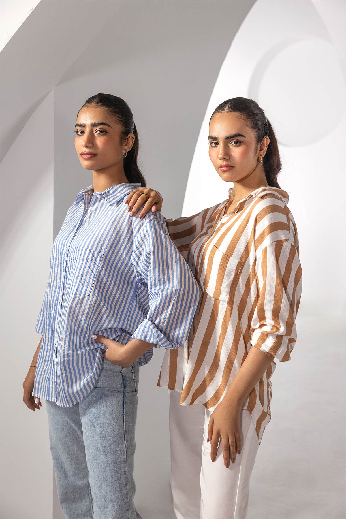 Women Basic Striped Shirt