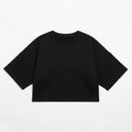 Relaxed Fit Crop T-Shirt for Women - Black - MEME